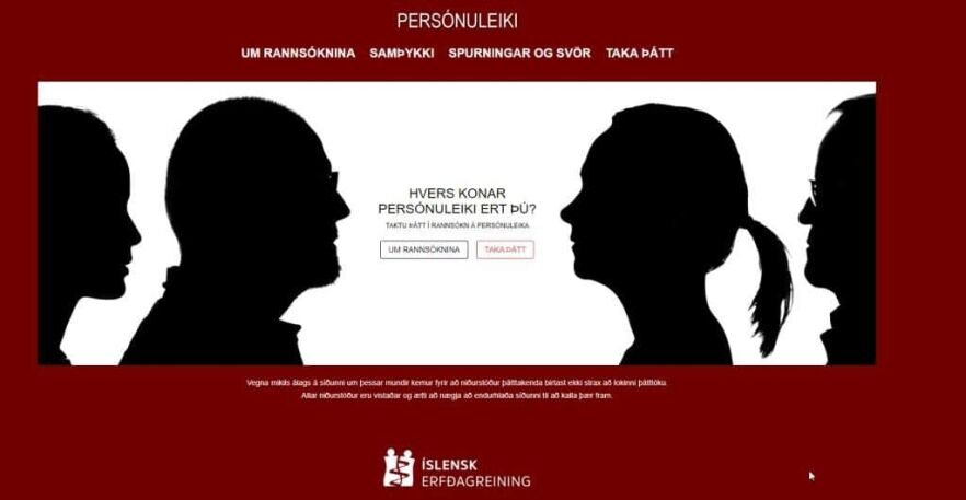 Thousands of Icelanders Take deCODE’s Personality Test deCODE
