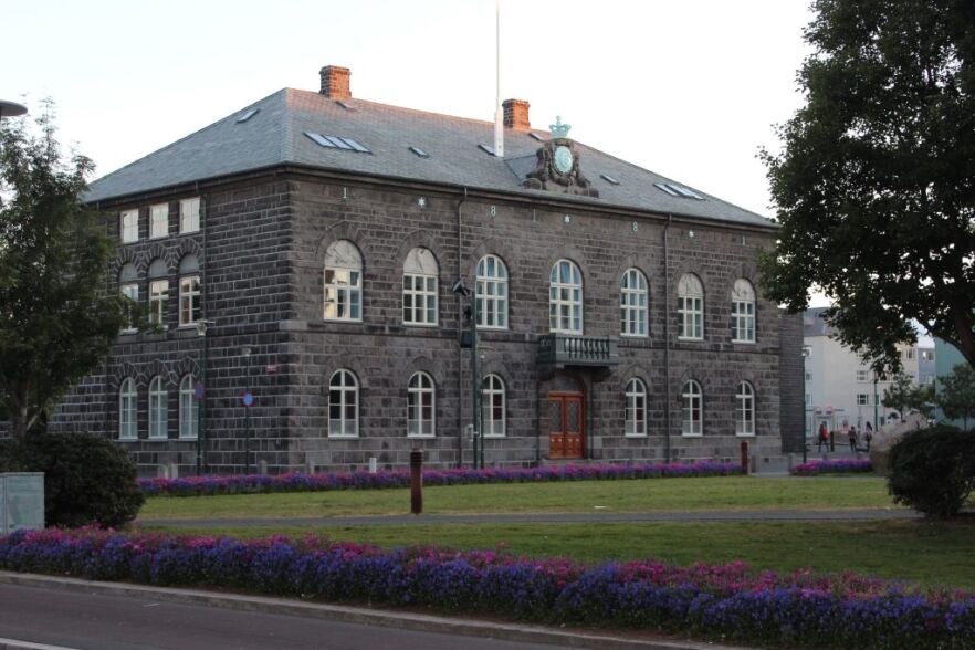 Alþingi, Iceland’s Parliament, in central Reykjavík.