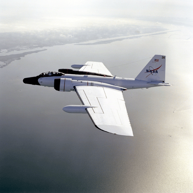 The Best Place to See the Eclipse: Above the Clouds! NASA WB-57 high-altitude research aircraft in flight